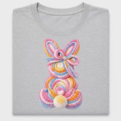 Latch Hook Bunny Rainbow DTF Transfer