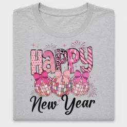 Happy New Year Disco Ball DTF Transfer
