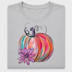 Watercolor Pumpkin Flower DTF Transfer