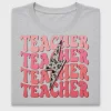 Groovy Teacher Cow Print DTF Transfer