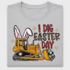 Easter Backhoe Loader DTF Transfer