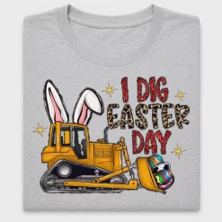 Easter Backhoe Loader DTF Transfer