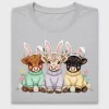 Easter Highland Cow Trio DTF Transfer