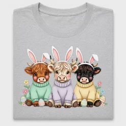 Easter Highland Cow Trio DTF Transfer