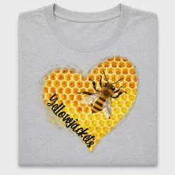 Bee Honeycomb Heart DTF Transfer