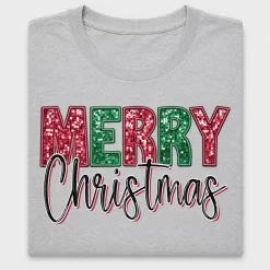 Retro Christmas Sequin DTF Transfer