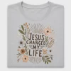 Jesus Changed My Life Floral DTF Transfer
