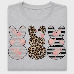 Floral Bunny Trio DTF Transfer