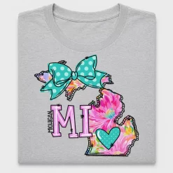 Michigan Floral Doodle DTF Transfer