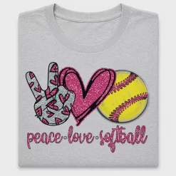 Peace Love Softball DTF Transfer