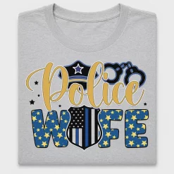 Police Wife DTF Transfer Design