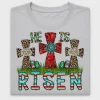 He Is Risen Easter Cross DTF Transfer