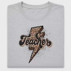 Leopard Teacher Lightning Bolt DTF Transfer