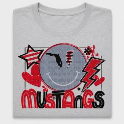 Retro Mustangs Spirit Smiley DTF Transfer