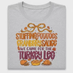 Stuffing Potatoes Cranberry Turkey Leg DTF Transfer