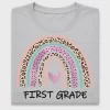 First Grade Rainbow Leopard DTF Transfer