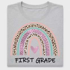 First Grade Rainbow Leopard DTF Transfer