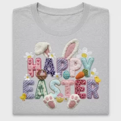 Happy Easter Bunny Crochet DTF Transfer