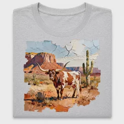 Western Longhorn Bull DTF Transfer