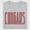 Cougars Red Glitter DTF Transfer