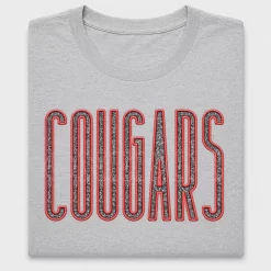 Cougars Red Glitter DTF Transfer