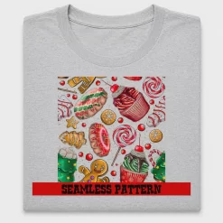 Christmas Candy Seamless Pattern DTF Transfer