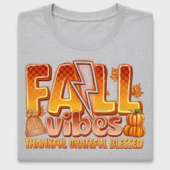 Fall Vibes Grateful Pumpkin DTF Transfer