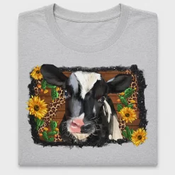 Western Cow Sunflower DTF Transfer