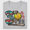 Retro Softball 3 Up 3 Down DTF Transfer