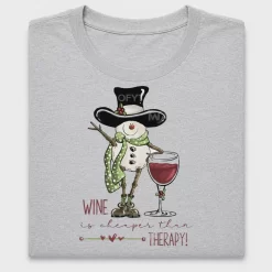 Snowman Wine Therapy DTF Transfer