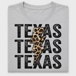 Distressed Texas Leopard Bolt DTF Transfer