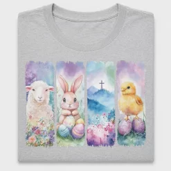 Watercolor Easter Bunny Lamb DTF Transfer