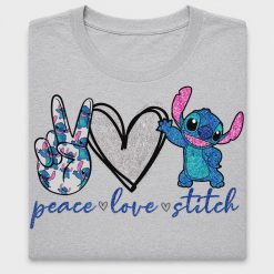 Peace Love Stitch DTF Transfer