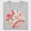 Floral Patchwork Baseball DTF Transfer