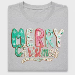 Hand-Painted Merry Christmas DTF Transfer