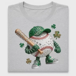 St. Patrick's Baseball Sparkle DTF Transfer