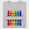 Rainbow Crayon Art DTF Transfer