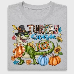 Thanksgiving T-Rex Dinosaur DTF Transfer