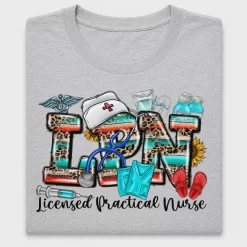 LPN Nurse Leopard DTF Transfer