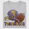 Tornadoes Football Sequin DTF Transfer
