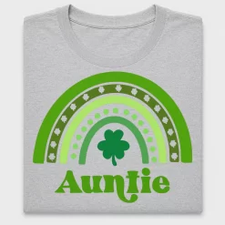Auntie Lucky Rainbow Clover DTF Transfer