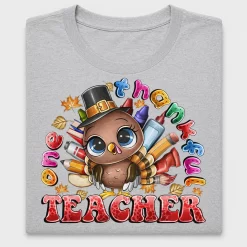 Thanksgiving Teacher Owl DTF Transfer