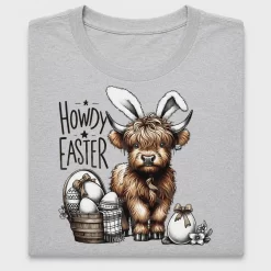 Howdy Easter Highland Cow DTF Transfer