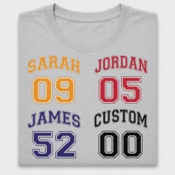 Custom Jersey Name Number DTF Transfer