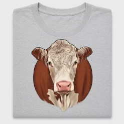 Brown and Cream Cow Face DTF Transfer