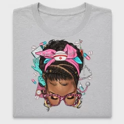 Nurse Life Afro Woman DTF Transfer