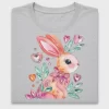 Watercolor Bunny Floral DTF Transfer