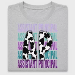 Assistant Principal Cow Print DTF Transfer