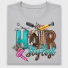 Hair Stylist Western Leopard DTF Transfer
