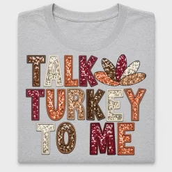 Talk Turkey To Me Sequin DTF Transfer